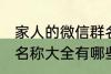 家人的微信群名称大全 家人的微信群名称大全有哪些