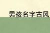 男孩名字古风 男孩名字古风示例