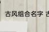 古风组合名字 古风组合名字有哪些