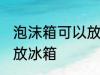 泡沫箱可以放冰箱吗 泡沫箱适不适合放冰箱
