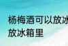 杨梅酒可以放冰箱里吗 杨梅酒能不能放冰箱里