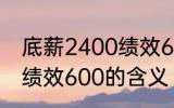 底薪2400绩效600啥意思 底薪2400绩效600的含义