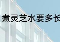 煮灵芝水要多长时间 煮灵芝水要多久