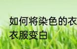 如何将染色的衣服变白 怎么将染色的衣服变白