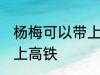 杨梅可以带上高铁吗 杨梅可不可以带上高铁