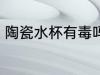 陶瓷水杯有毒吗 陶瓷杯没有毒性对吗